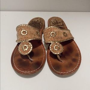 Jack Rogers Gold Sandals